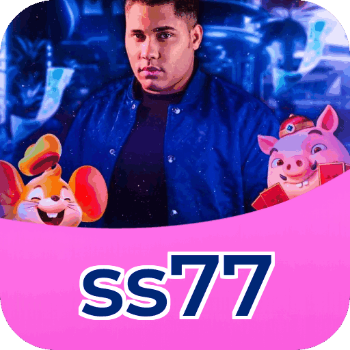 Interface do aplicativo ss77 mostrando jogos disponíveis no iOS e Android